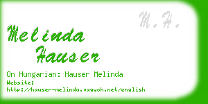 melinda hauser business card